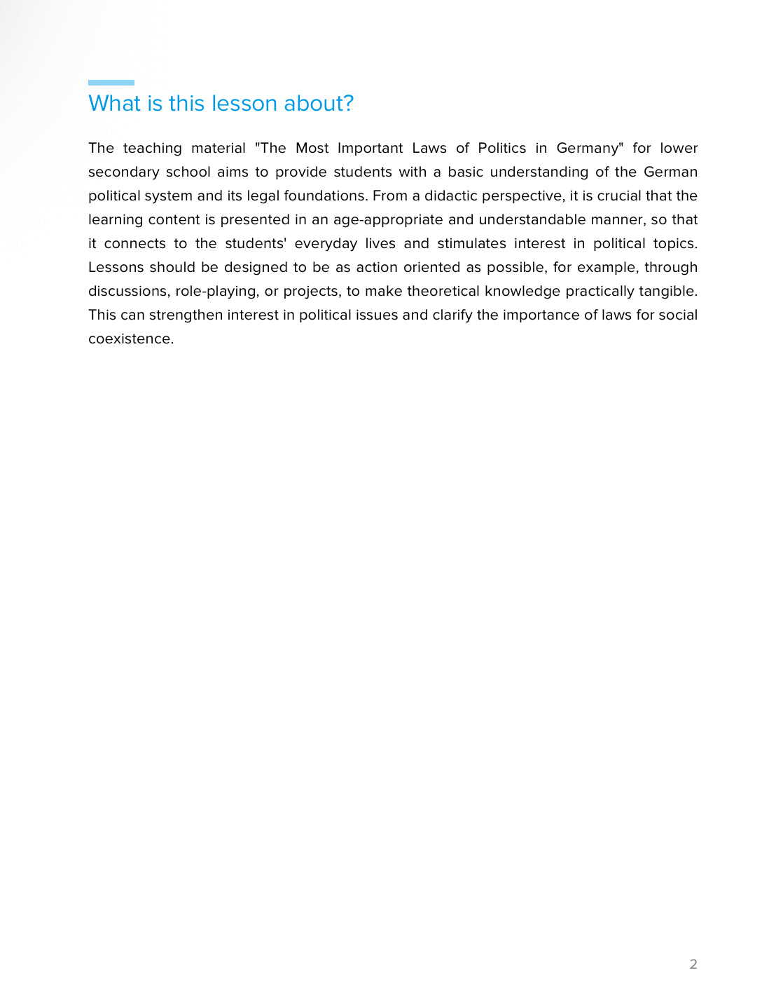 Germany’s Key Political Laws – Workbook on Democracy, Rights & Government | Grades 5–9