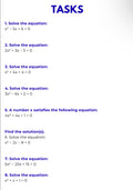 Algebra – WORKBOOK on Quadratic Equations and Complex Solutions | GRADE 8–11
