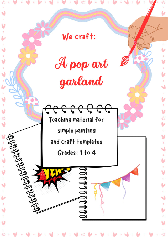Printable Pop Art Garland – Visual Arts Worksheet for Grades K–4