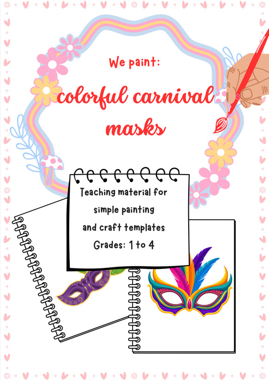 We Paint Colorful Carnival Masks – Printable Art Activity for K–4