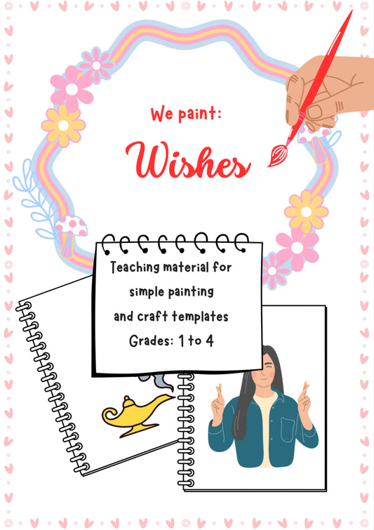 We Paint Wishes – Creative Art Worksheet for Grades K–4 Students