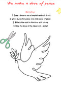 Peace Dove Craft Project – Reflective Worksheet for Grades K–4