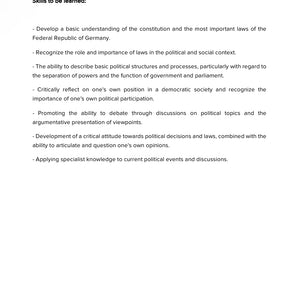 Germany’s Key Political Laws – Workbook on Democracy, Rights & Government | Grades 5–9