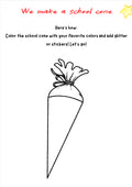 We Craft a School Cone – Back-to-School Craft for Grades K–4