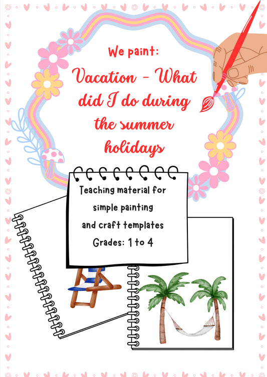 We Paint Vacation – Summer Memories Art Worksheet for Grades K–4