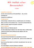 Sonnenschein basteln – Bastelvorlage und Anleitung für Klasse 1-4