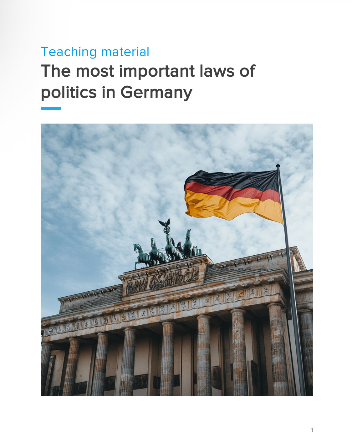 Germany’s Key Political Laws – Workbook on Democracy, Rights & Government | Grades 5–9
