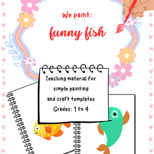 We Paint Funny Fish – Printable Art Worksheet for Grades K–4