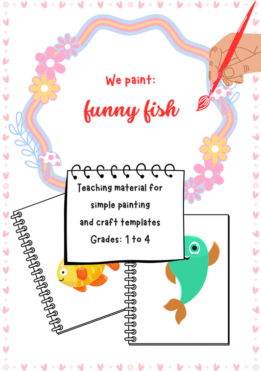 We Paint Funny Fish – Printable Art Worksheet for Grades K–4