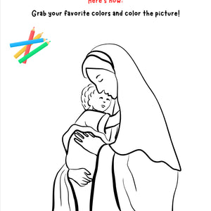 We Paint the Christ Child – Christmas Art Worksheet for Grades K–4