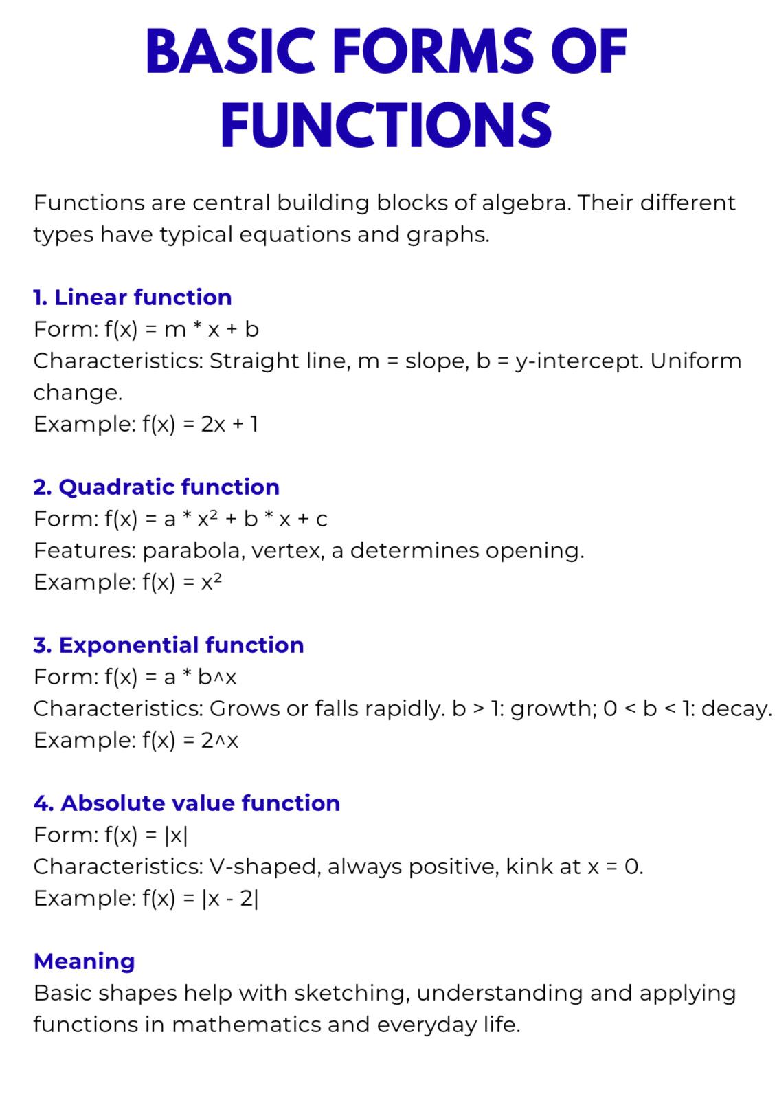Algebra – Higher-Level Functions and Graph Transformations | Foundations for Pre-Calculus Workbook | GRADE 9–12