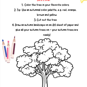 We Craft Autumnal Trees – Printable Fall Art Activity for K–4