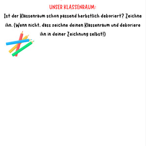 Wir malen einen Herbsttag – Malvorlage für den Unterricht Klasse 1–4