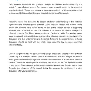 Martin Luther King’s “I Have a Dream” Speech – WORKBOOK on Rhetoric, Equality & Justice | GRADE 5–9