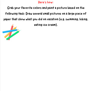 We Paint Vacation – Summer Memories Art Worksheet for Grades K–4