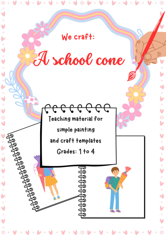 We Craft a School Cone – Back-to-School Craft for Grades K–4