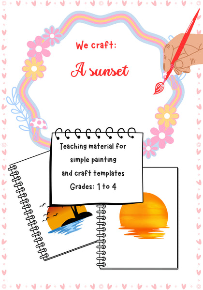 We Craft a Sunset – Printable Art Project for Grades K–4