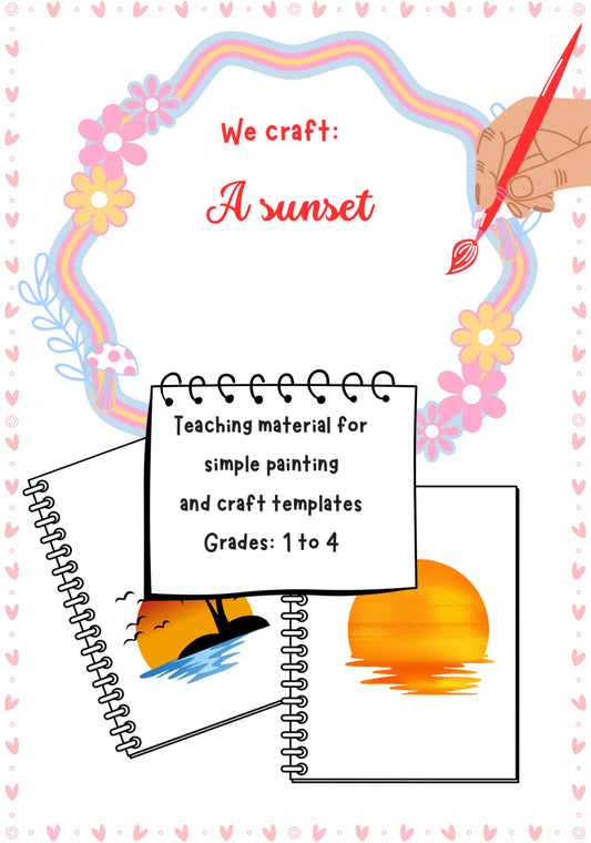 We Craft a Sunset – Printable Art Project for Grades K–4
