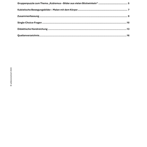 Unterrichtsmaterial Kunst Grundschule: Kubismus kreativ entdecken