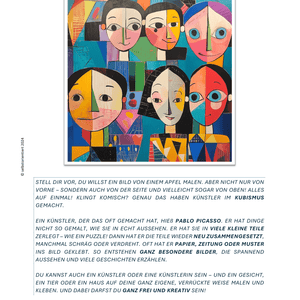 Unterrichtsmaterial Kunst Grundschule: Kubismus kreativ entdecken
