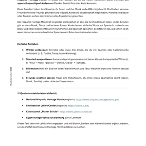 Grundschule: Hispanic Heritage Month – Vielfalt & Geschichte entdecken