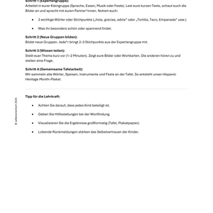 Grundschule: Hispanic Heritage Month – Vielfalt & Geschichte entdecken