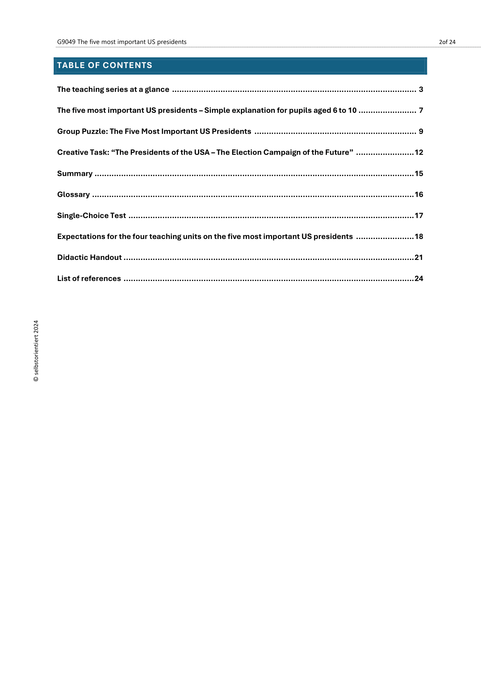 Meet the Presidents – George Washington to Donald Trump (Grades 3–4)