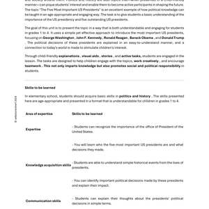 Meet the Presidents – George Washington to Donald Trump (Grades 3–4)