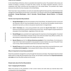 Meet the Presidents – George Washington to Donald Trump (Grades 3–4)