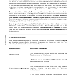 US-Präsidenten einfach erklärt – George Washington bis Donald Trump (Klasse 3–4)