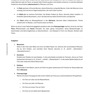 Naherholungsgebiet: Wir entdecken unsere Umgebung - Unterrichtsmaterial Grundschule