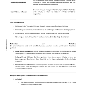 „Der erste Schultag 1930“ - Unterrichtsmaterial Grundschule