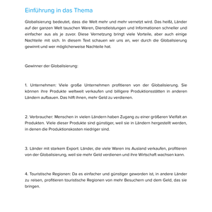 Gewinner & Verlierer der Globalisierung Unterrichtsmaterial Geographie SEK I