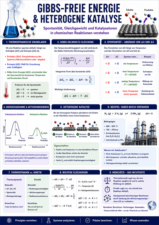 Gibbs Helmholtz Gleichung Unterrichtsmaterial Chemie Sek II Thermodynamik Katalyse Abitur