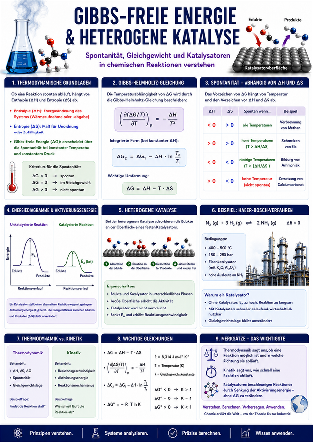 Gibbs Helmholtz Gleichung Unterrichtsmaterial Chemie Sek II Thermodynamik Katalyse Abitur
