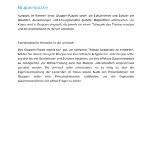 Globale Disparitäten | Unterrichtsmaterial Geographie SEK I