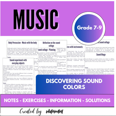 Discover Sound Colors – Creative Music Lessons for Grades 7–9