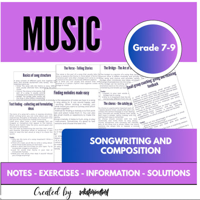 Songwriting and Composition - Music  Grades 7–9
