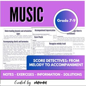 Score Detectives – From Melody to Accompaniment (Grades 7–9)