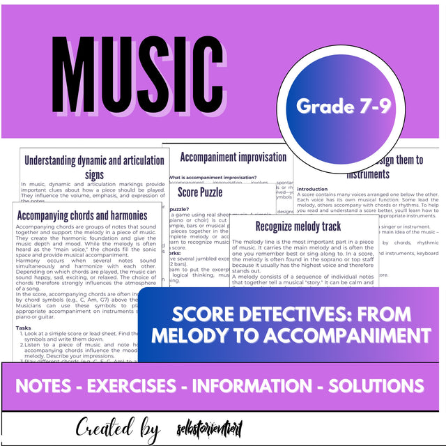 Score Detectives – From Melody to Accompaniment (Grades 7–9)