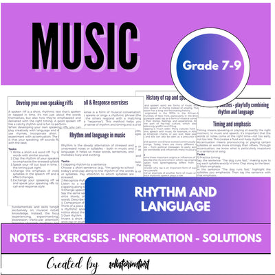 Rhythm and Language – Creative Music Lessons for Grades 7–9