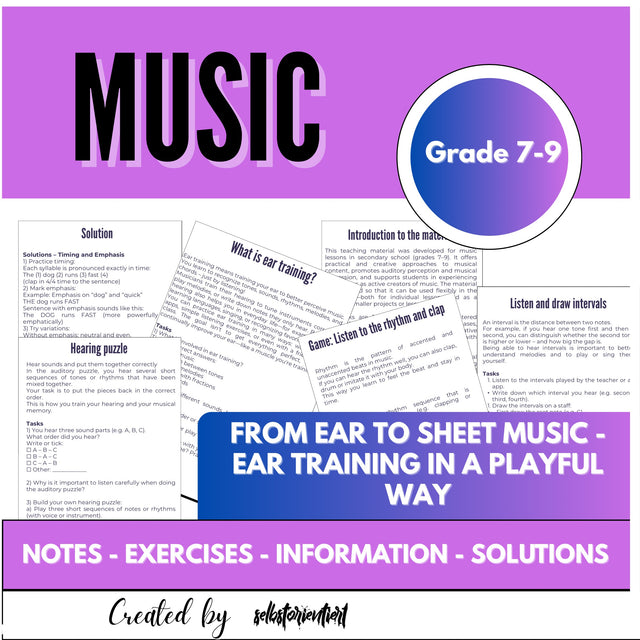 From Ear to Sheet Music – Playful Ear Training for Grades 7–9