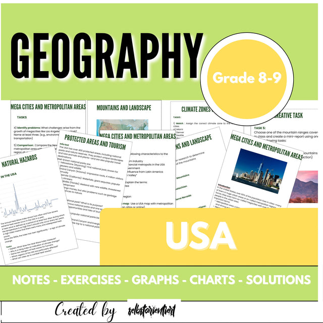 Discover the USA in Geography: Maps, Diagrams & More