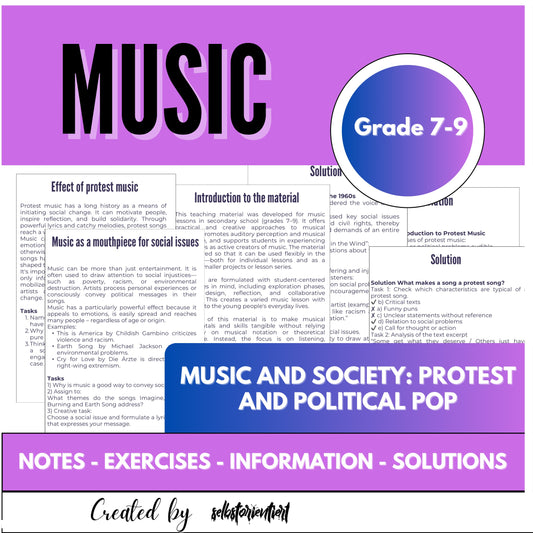 Music and Society – Protest and Political Pop (Grades 7–9)