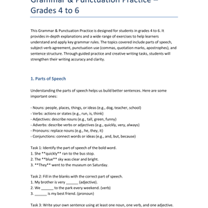 Englisch Klasse 4–6 – Grammar & Punctuation: Übungsmaterial mit System