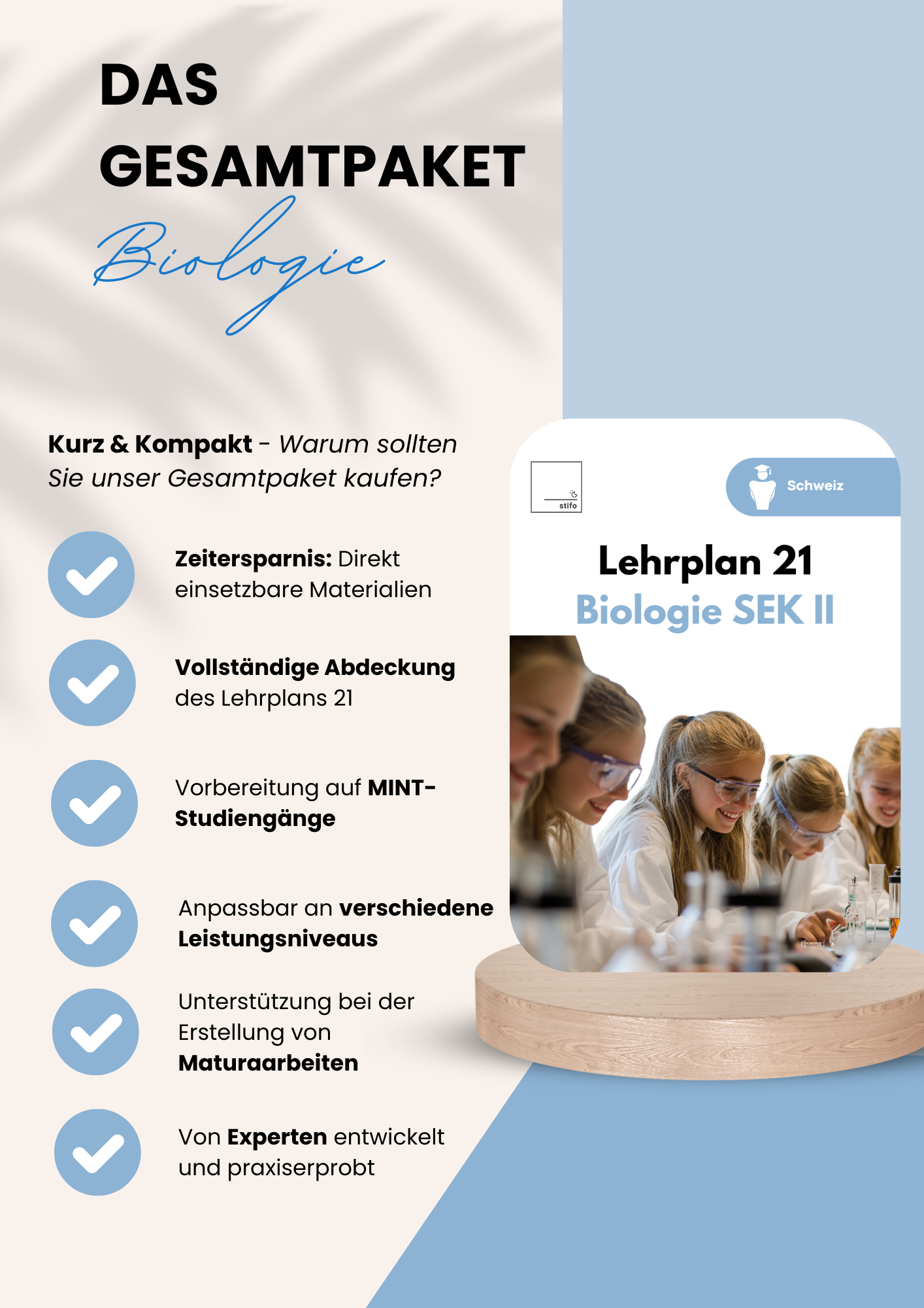 Lehrplan 21 Biologie in der Sekundarstufe II - Schweiz Matura