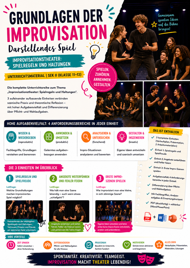 Grundlagen der Improvisation · Darstellendes Spiel Unterrichtsmaterial | Sek II (Klasse 11–13)