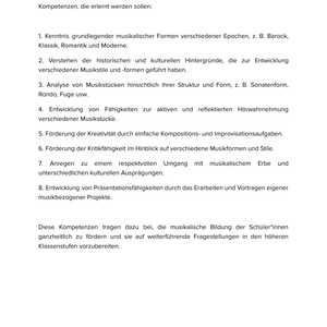 Grundlegende Formprinzipien der Musik – Unterrichtsmaterial Sekundarstufe Musik