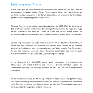 Grundlegende Formprinzipien der Musik – Unterrichtsmaterial Sekundarstufe Musik