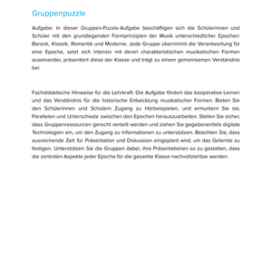 Grundlegende Formprinzipien der Musik – Unterrichtsmaterial Sekundarstufe Musik